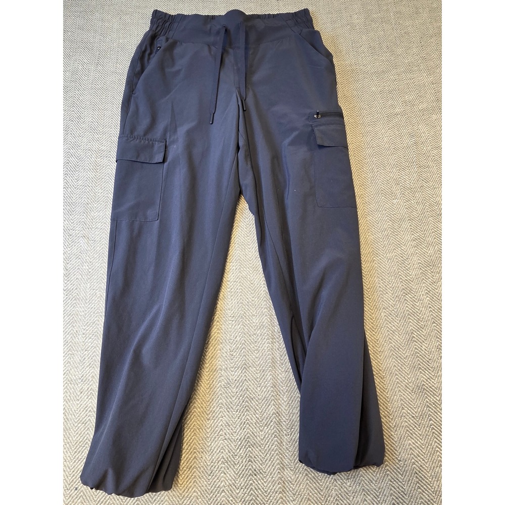 All in Motion Cargo Jogger Pants Women's S Navy Blue High Rise Drawstring Waist